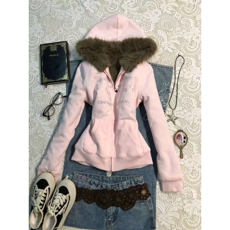Street Fashion Zip Up Hoodie - High Street Aesthetics Design Sense Niche