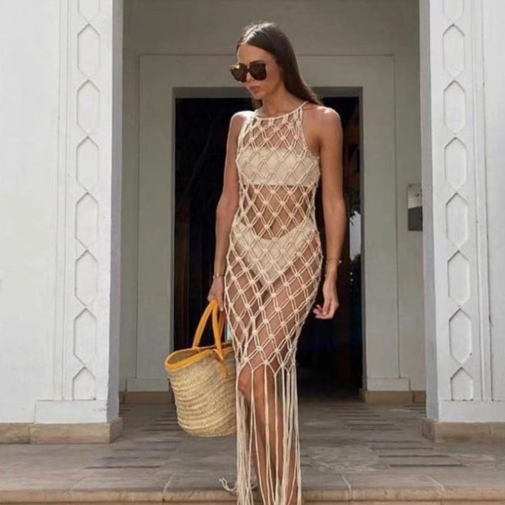 Street Fashion Runway - Beachapche Women's Turtleneck Long Tassel Sexy
