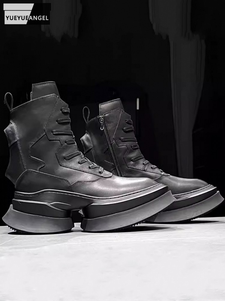 Street Fashion Runway - Runway Designer Mens Thick Platform High