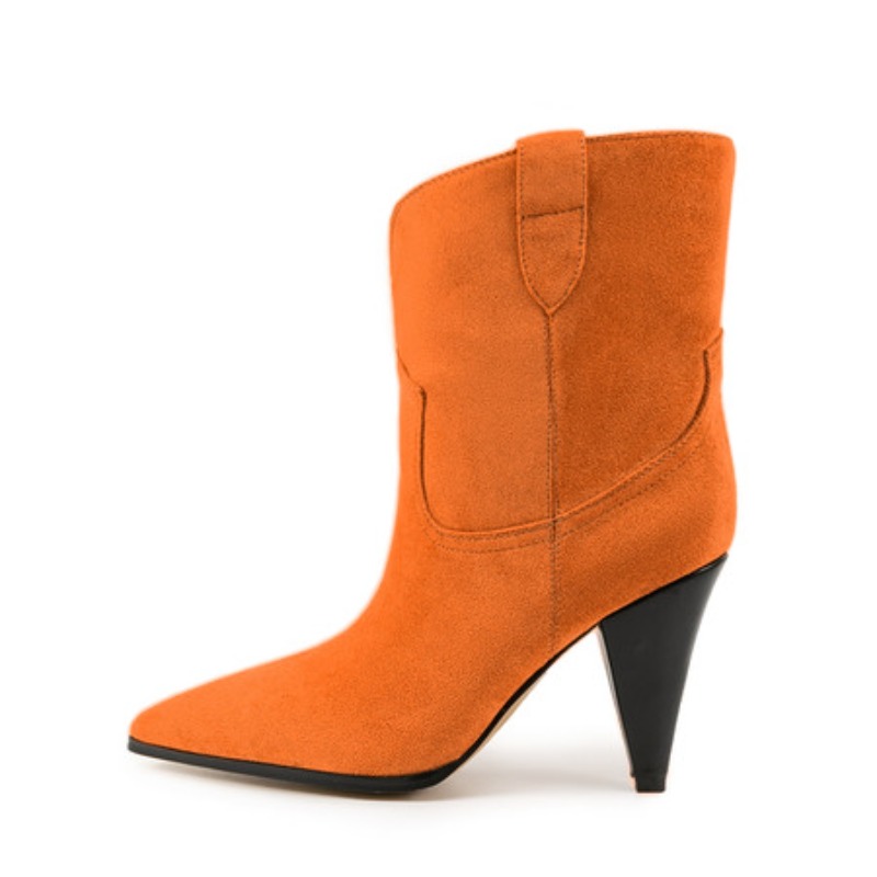Street Fashion Runway - Bicolor Spike Heels Pull On Fashion