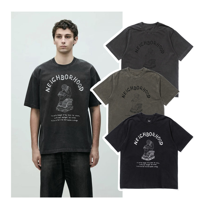 Street Fashion Of Japan - NBHD Carve Meditation Monkey Print T