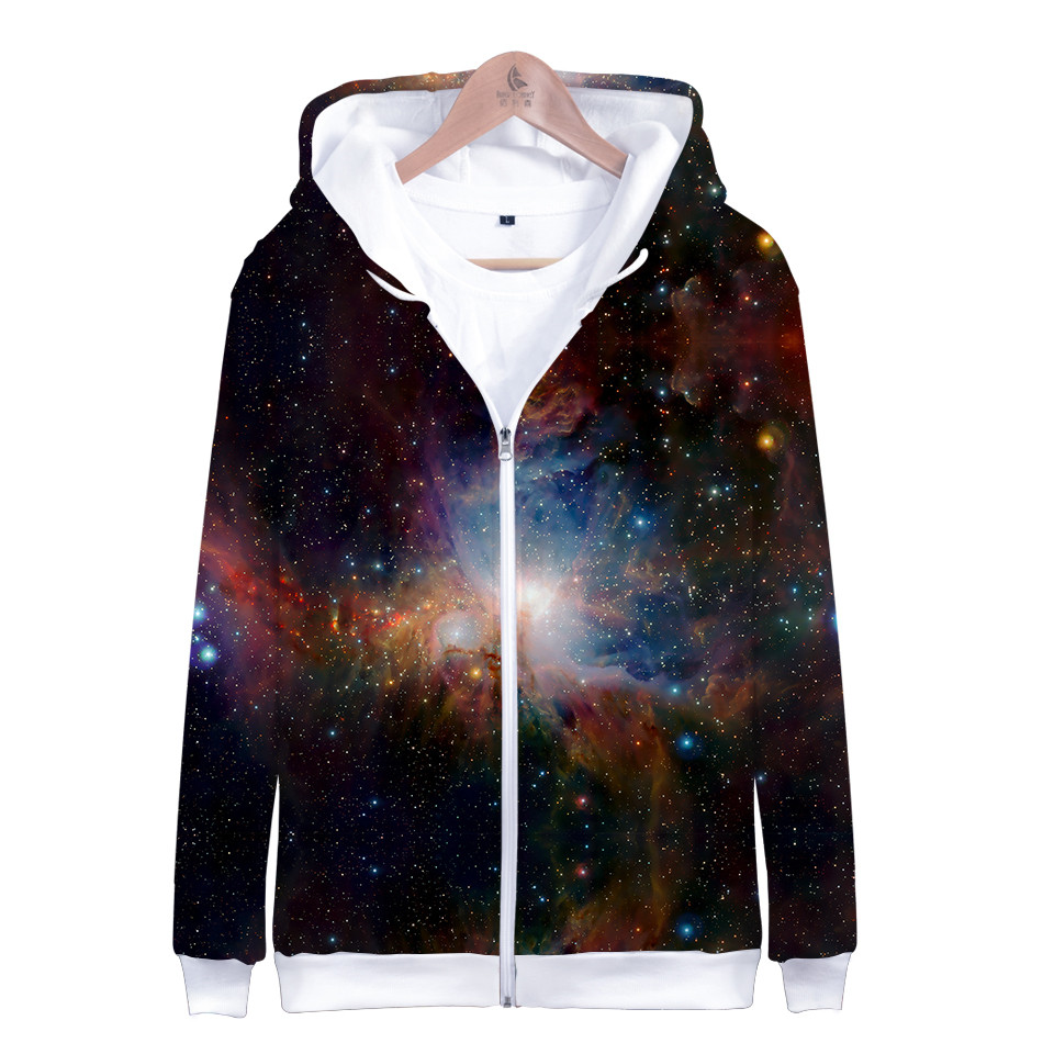 Coat Star Space Galaxy Hooded  - огляд і ціна Street Fashion Zip Up Hoodie