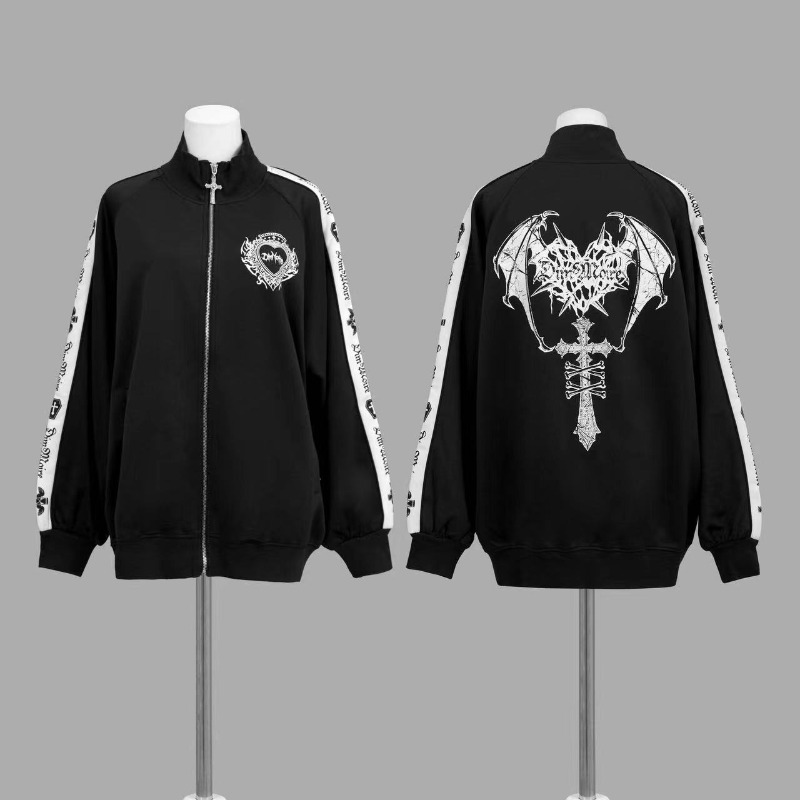 Winter Y2K Harajuku Gothic Hoo - огляд і ціна Street Fashion Zip Up Hoodie