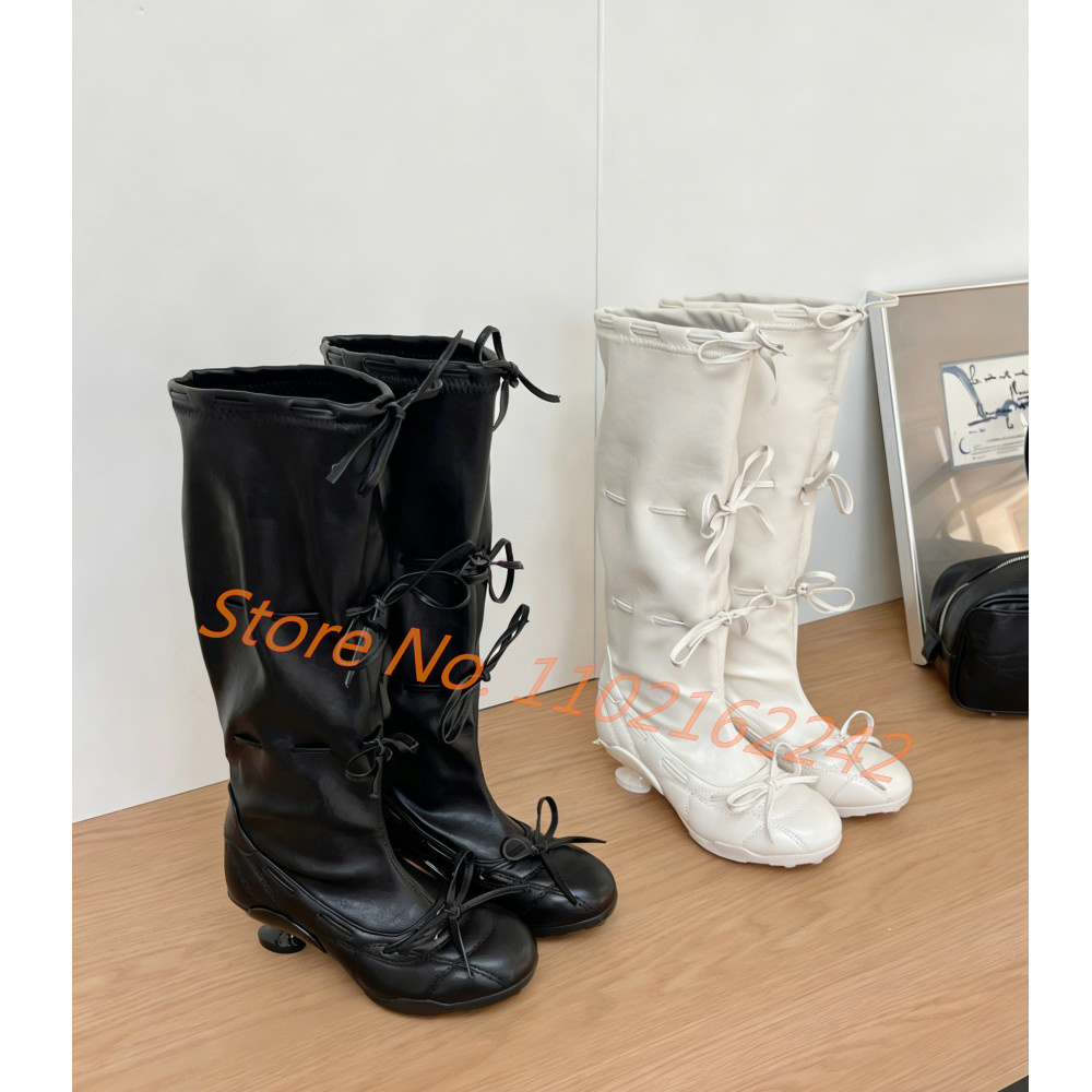 Bow-Tie Ballet Knee-High Boots - огляд і ціна Street Fashion Runway