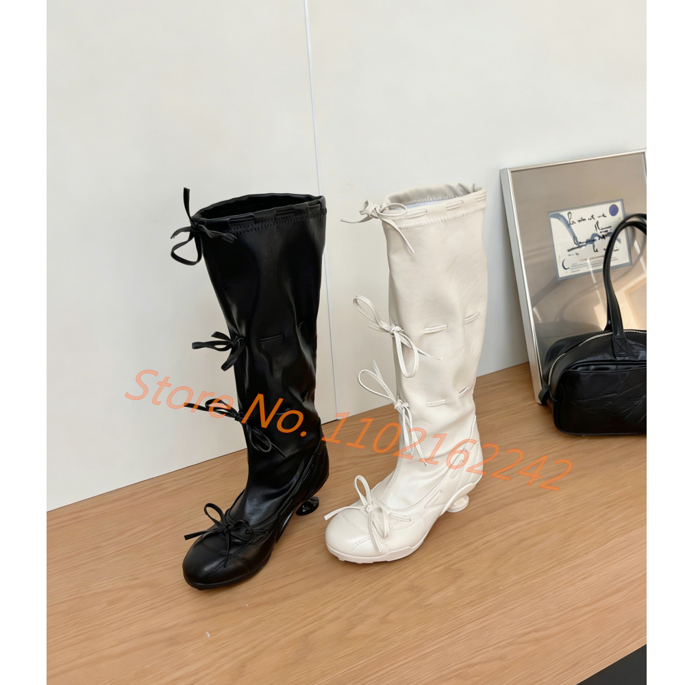 Bow-Tie Ballet Knee-High Boots - огляд і ціна Street Fashion Runway