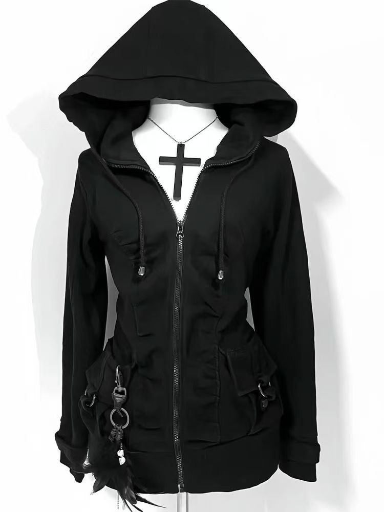 Black Fashion New Trend Women  - огляд і ціна Street Fashion Zip Up Hoodie