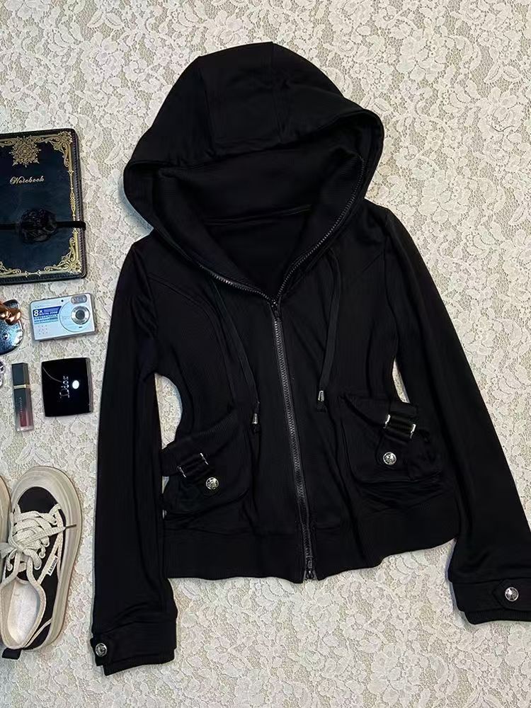 Black Fashion New Trend Women  - огляд і ціна Street Fashion Zip Up Hoodie