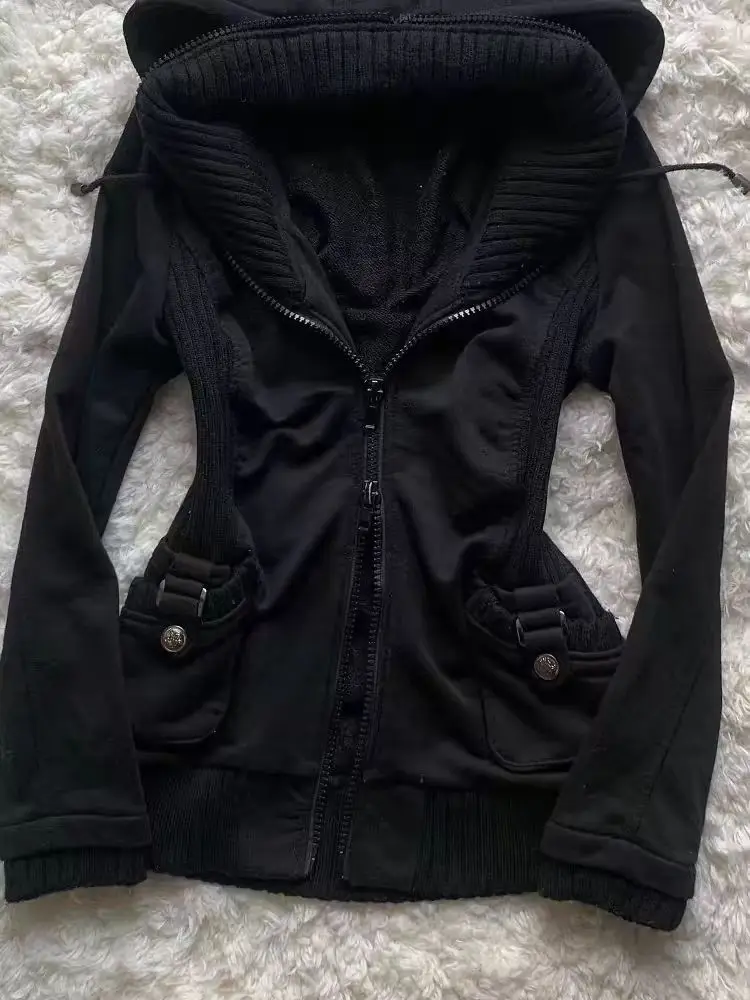 Black Fashion New Trend Women  - огляд і ціна Street Fashion Zip Up Hoodie