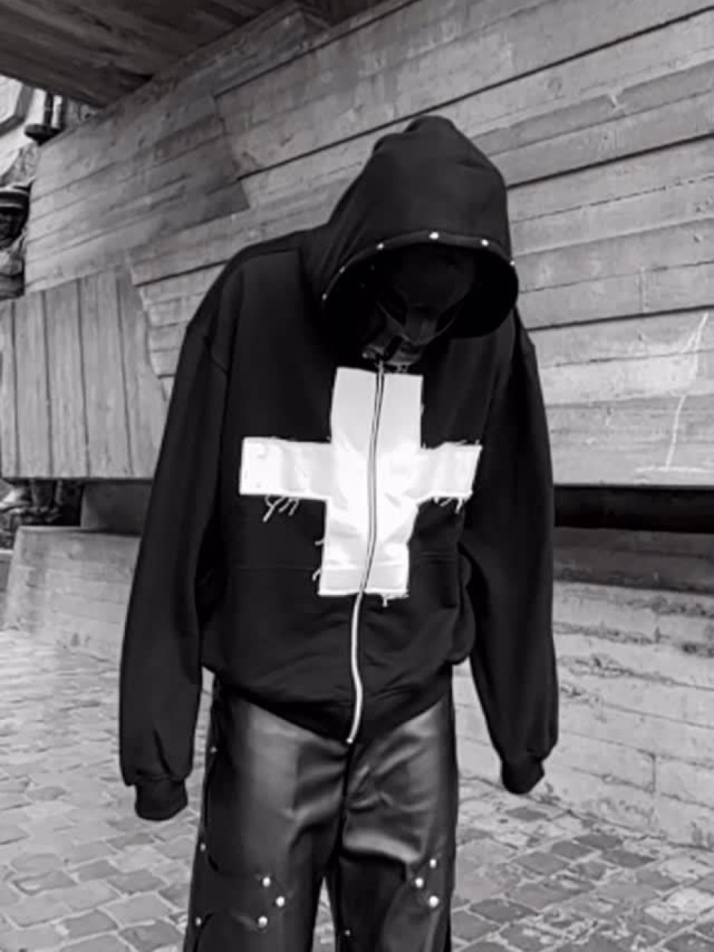 2026 New Y2K Dark Cross Hooded - огляд і ціна Street Fashion Zip Up Hoodie