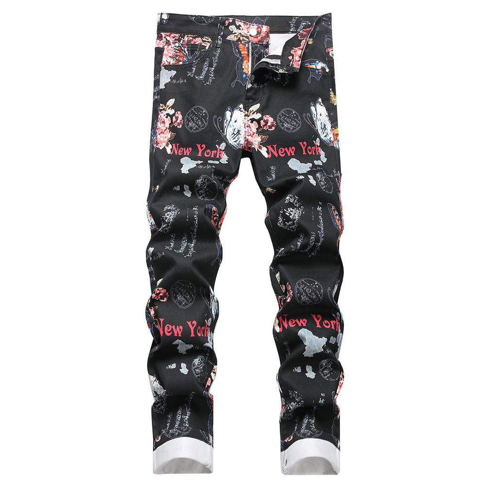Men Digital Print Jeans Fashio - огляд і ціна Street Fashion Of New York