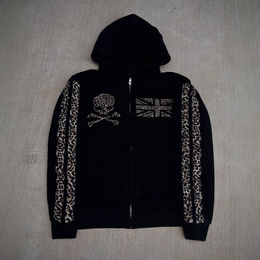 2026 Spring New Leopard Patter - огляд і ціна Street Fashion Zip Up Hoodie