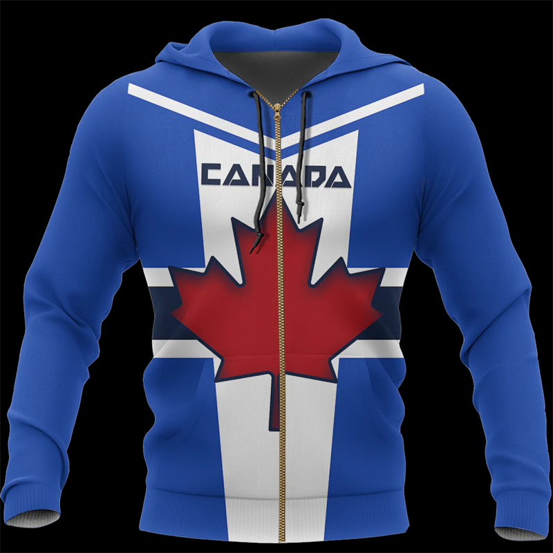 Canada 3d All Over Printed Map - огляд і ціна Street Fashion Zip Up Hoodie
