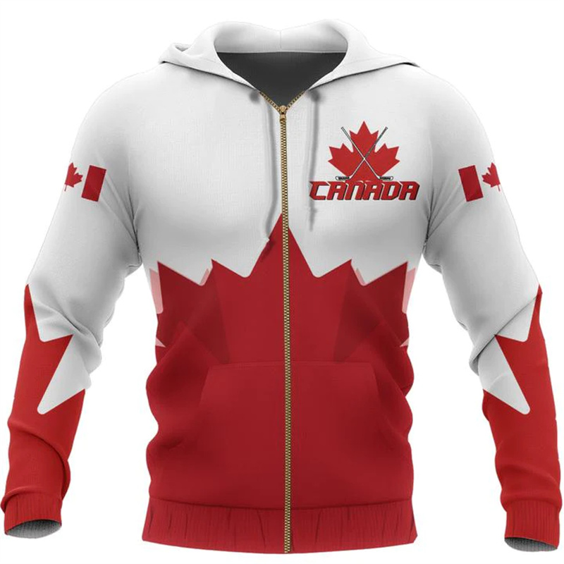 Canada 3d All Over Printed Map - огляд і ціна Street Fashion Zip Up Hoodie