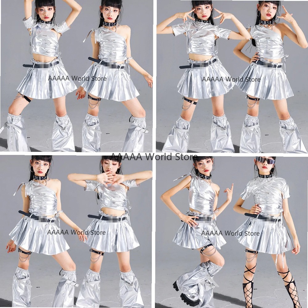 Cosplay Silver Crop Top Pleate - огляд і ціна Street Fashion Europe