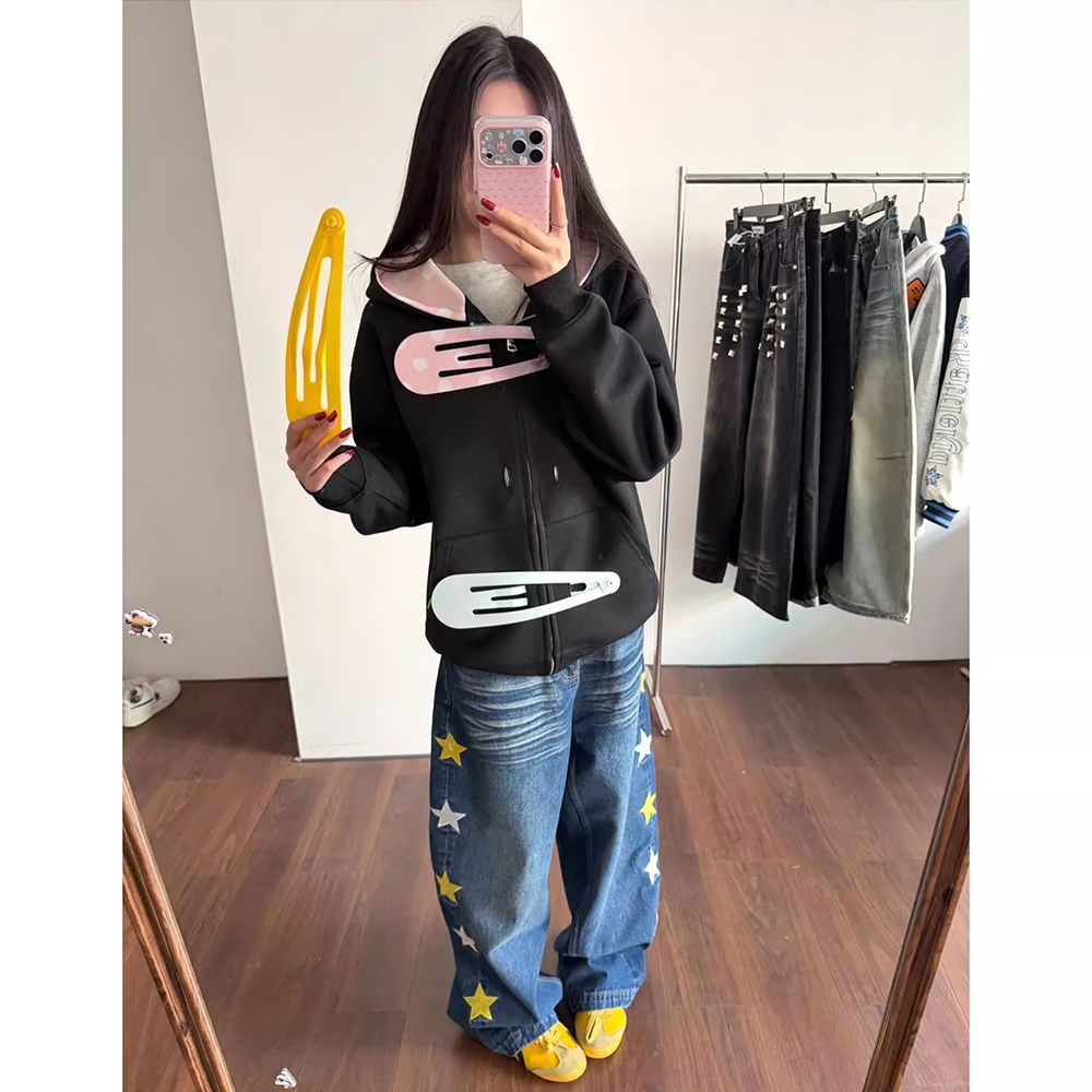 American Style Fashion Letter  - огляд і ціна Street Fashion Zip Up Hoodie