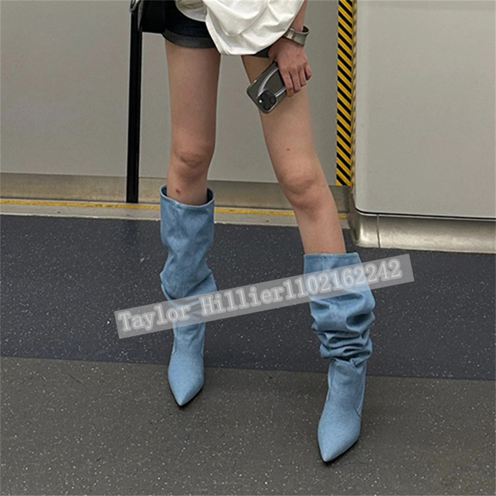 Springtime Blue Denim Pleated  - огляд і ціна Street Fashion Runway