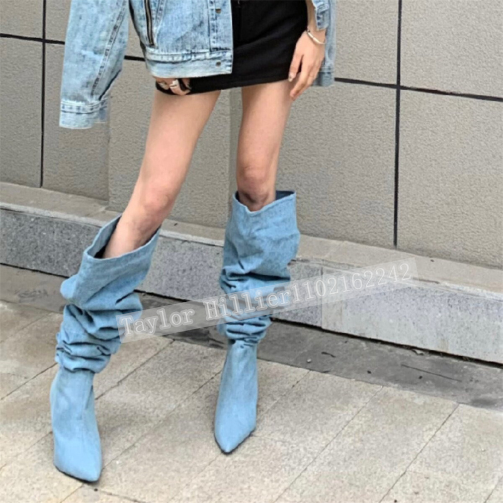 Springtime Blue Denim Pleated  - огляд і ціна Street Fashion Runway